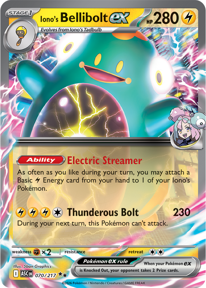 (#070/217) Iono's Bellibolt ex [Mega Evolutions: Ascended Heroes]