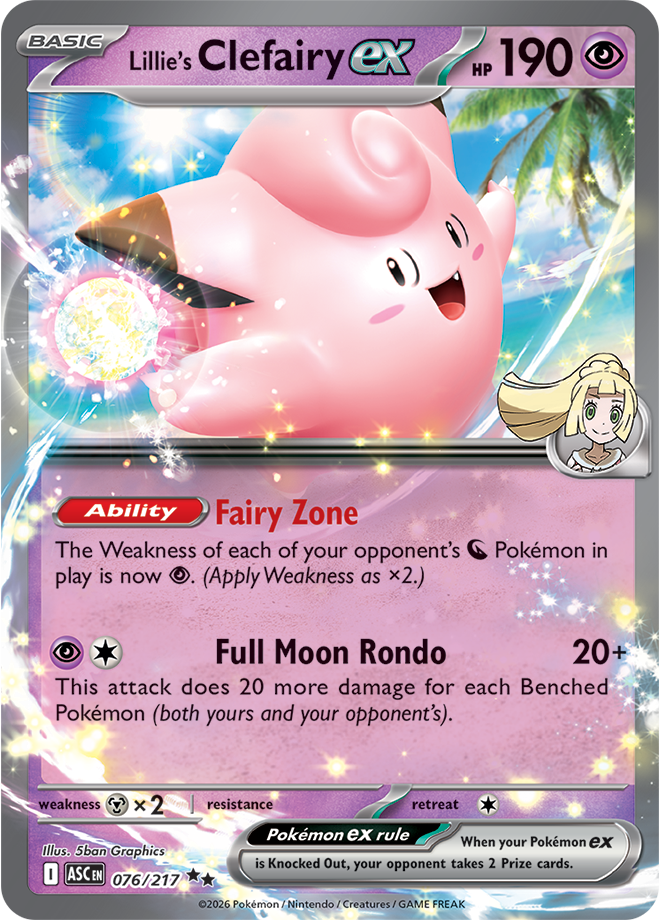 (#076/217) Lillie's Clefairy ex [Mega Evolutions: Ascended Heroes]