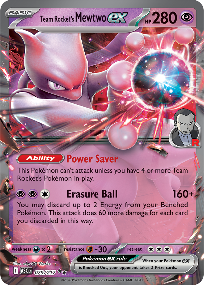 (#079/217) Team Rocket's Mewtwo ex [Mega Evolutions: Ascended Heroes]