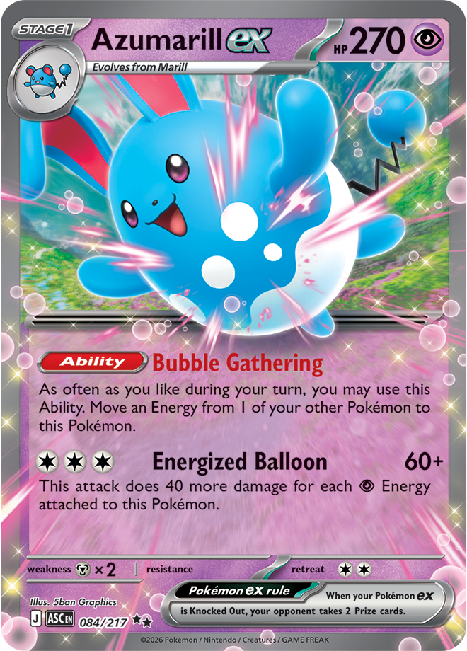 (#084/217) Azumarill ex [Mega Evolutions: Ascended Heroes]