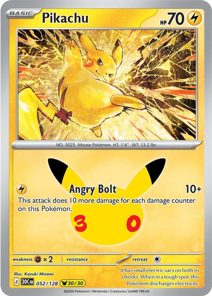 (#052/128) Pikachu - Holo [ME: 30th Celebration]