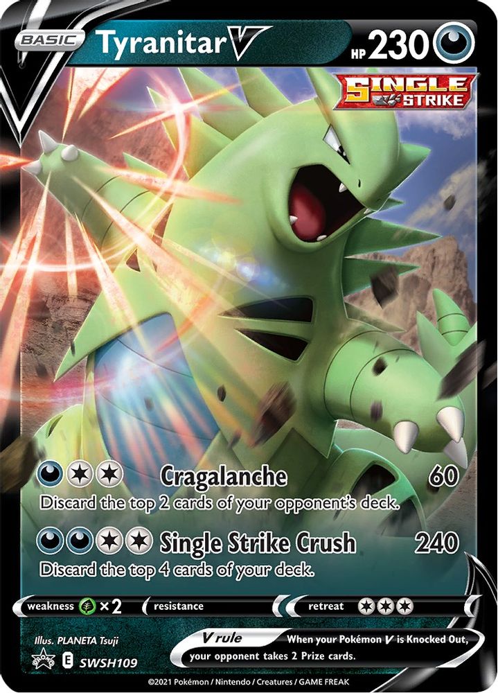 (#SWSH109) Tyranitar V - Holo [Sword & Shield Promo]