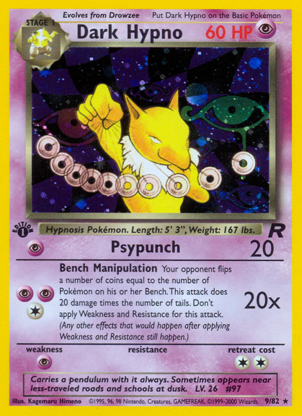 (#9/82) Dark Hypno - Unlimited Holo [Team Rocket]
