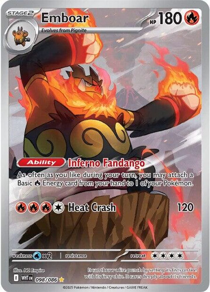 (#098/086) Emboar - Holo [White Flare]