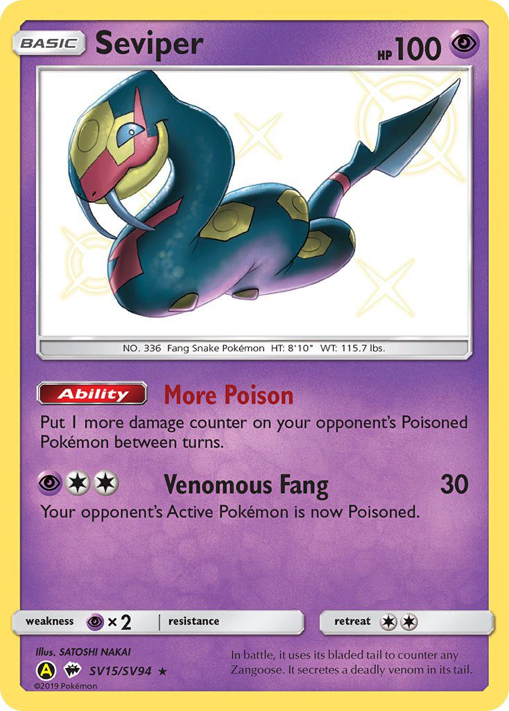 (#SV15/SV94) Seviper - Holo [Hidden Fates Shiny Vault]