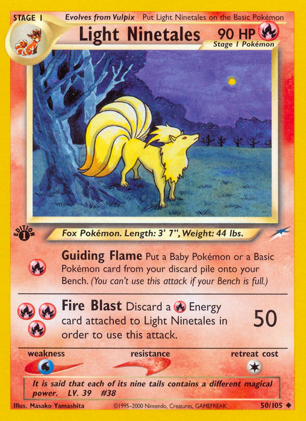 (#50/105) Light Ninetales - Unlimited [Neo Destiny]