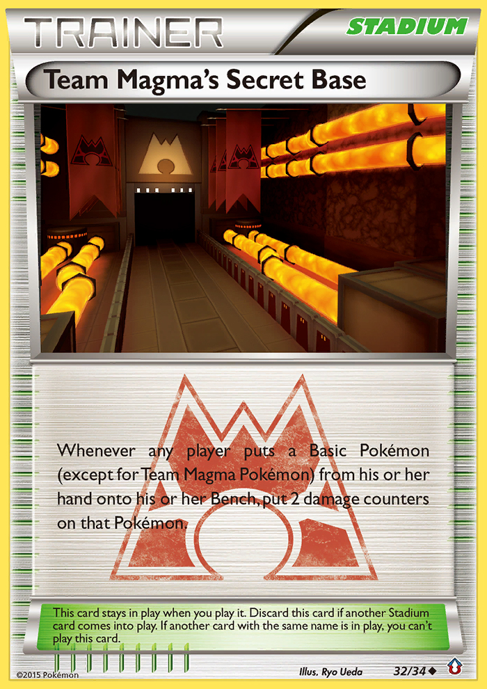 (#32/34) Team Magma's Secret Base - Reverse Holo [Double Crisis]