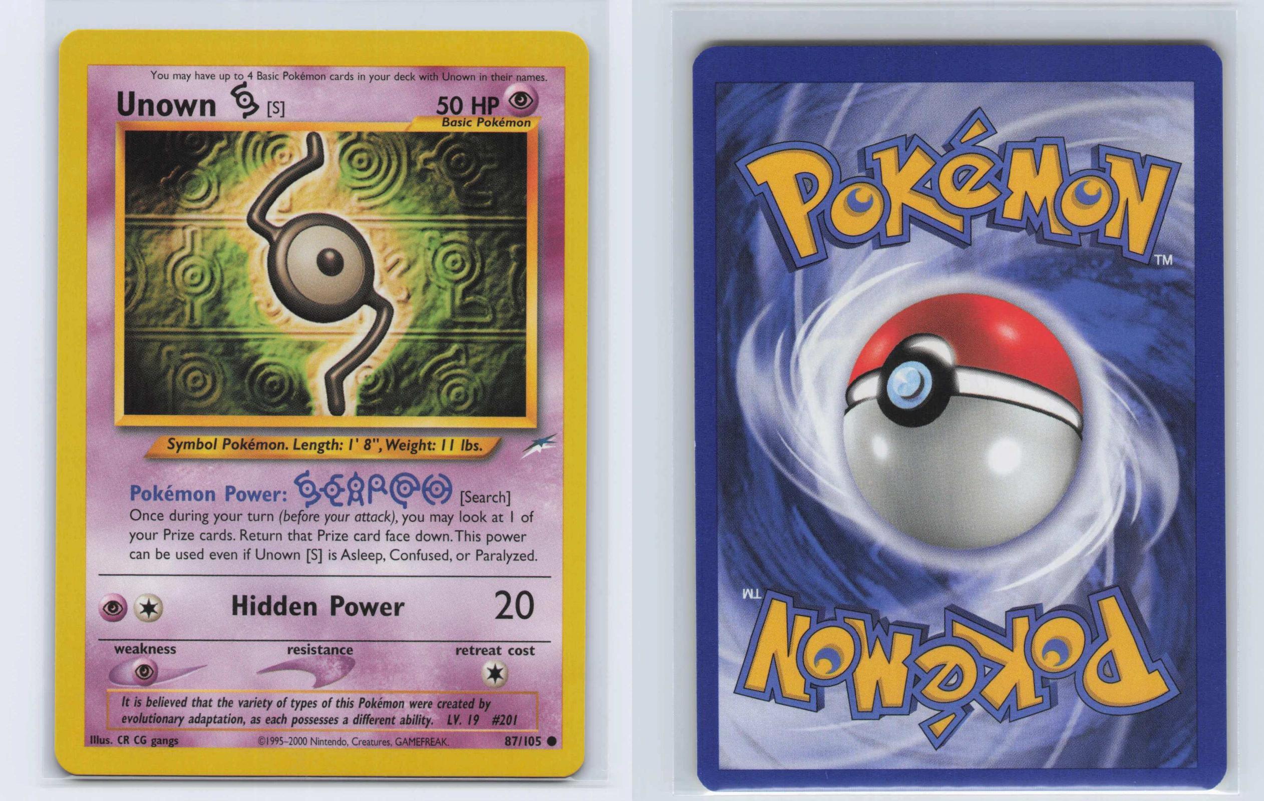(#87/105) Unown [S] - Unlimited [Neo Destiny]