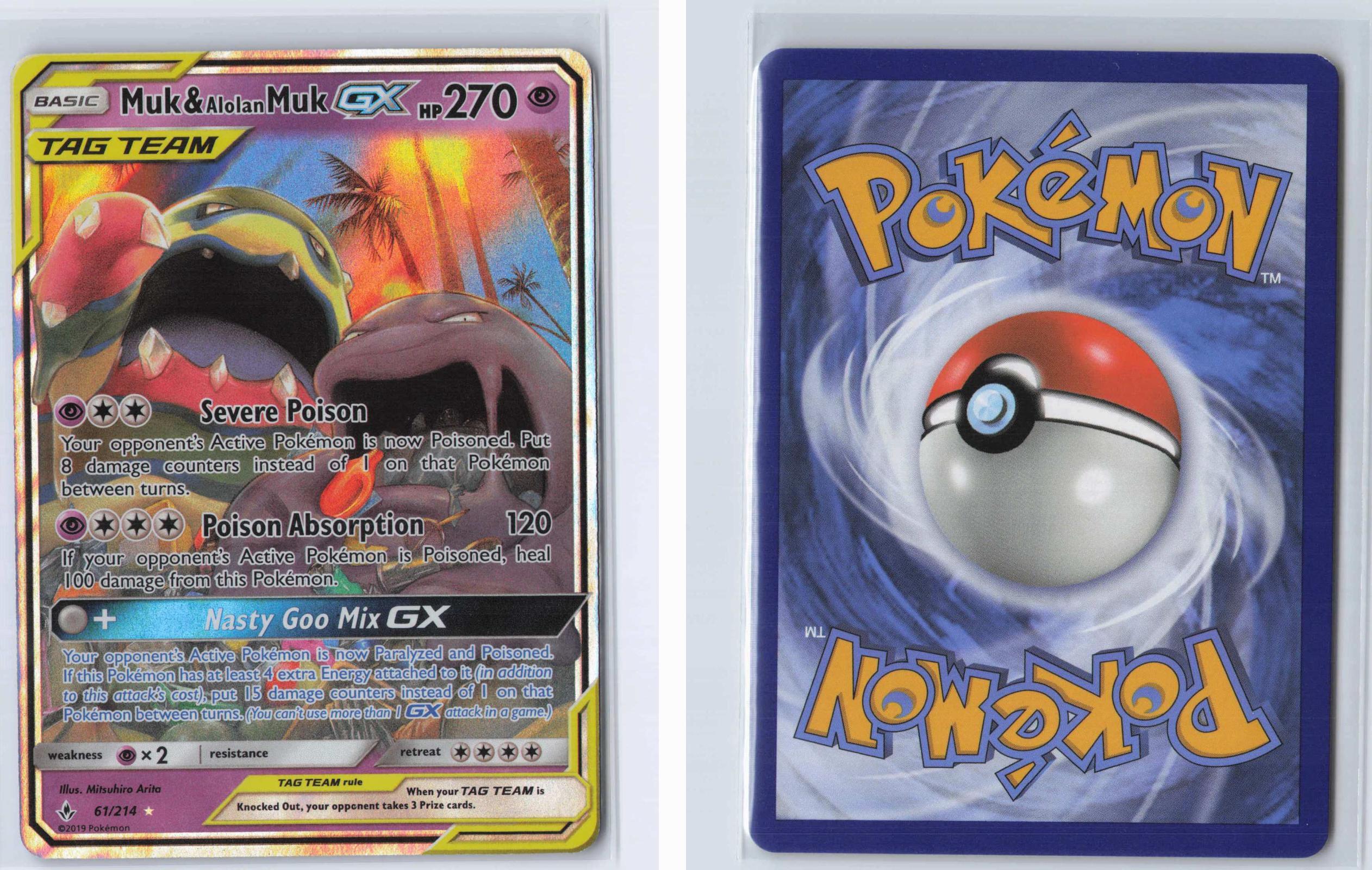 (#61/214) Muk & Alolan Muk GX - Holo [Unbroken Bonds]