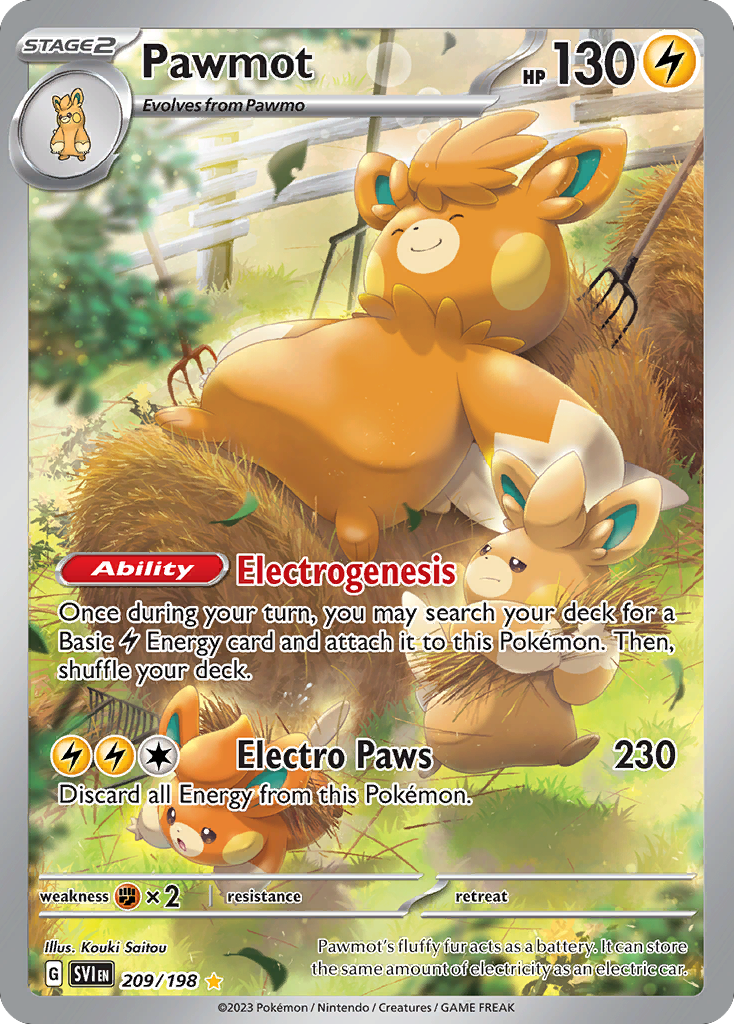 (#209/198) Pawmot - Holo [Scarlet & Violet]