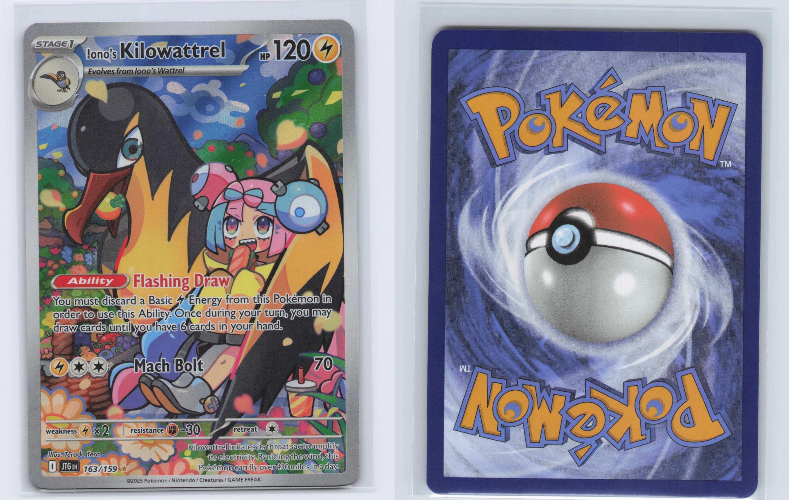 (#163/159) Iono's Kilowattrel - Holo [Journey Together]