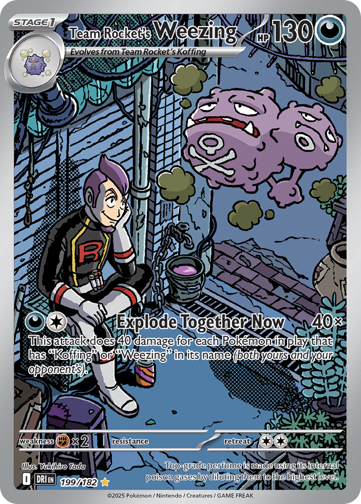 (#199/182) Team Rocket's Weezing - Holo [Destined Rivals]