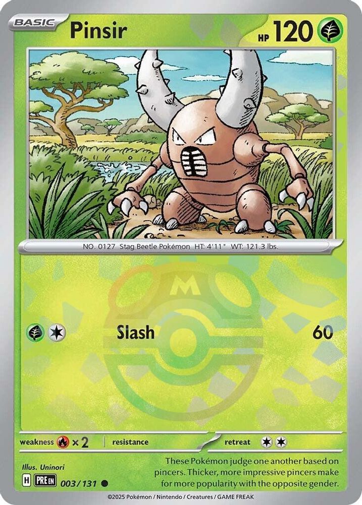 (#003/131) Pinsir (Master Ball Pattern) - Holo [Prismatic Evolutions]