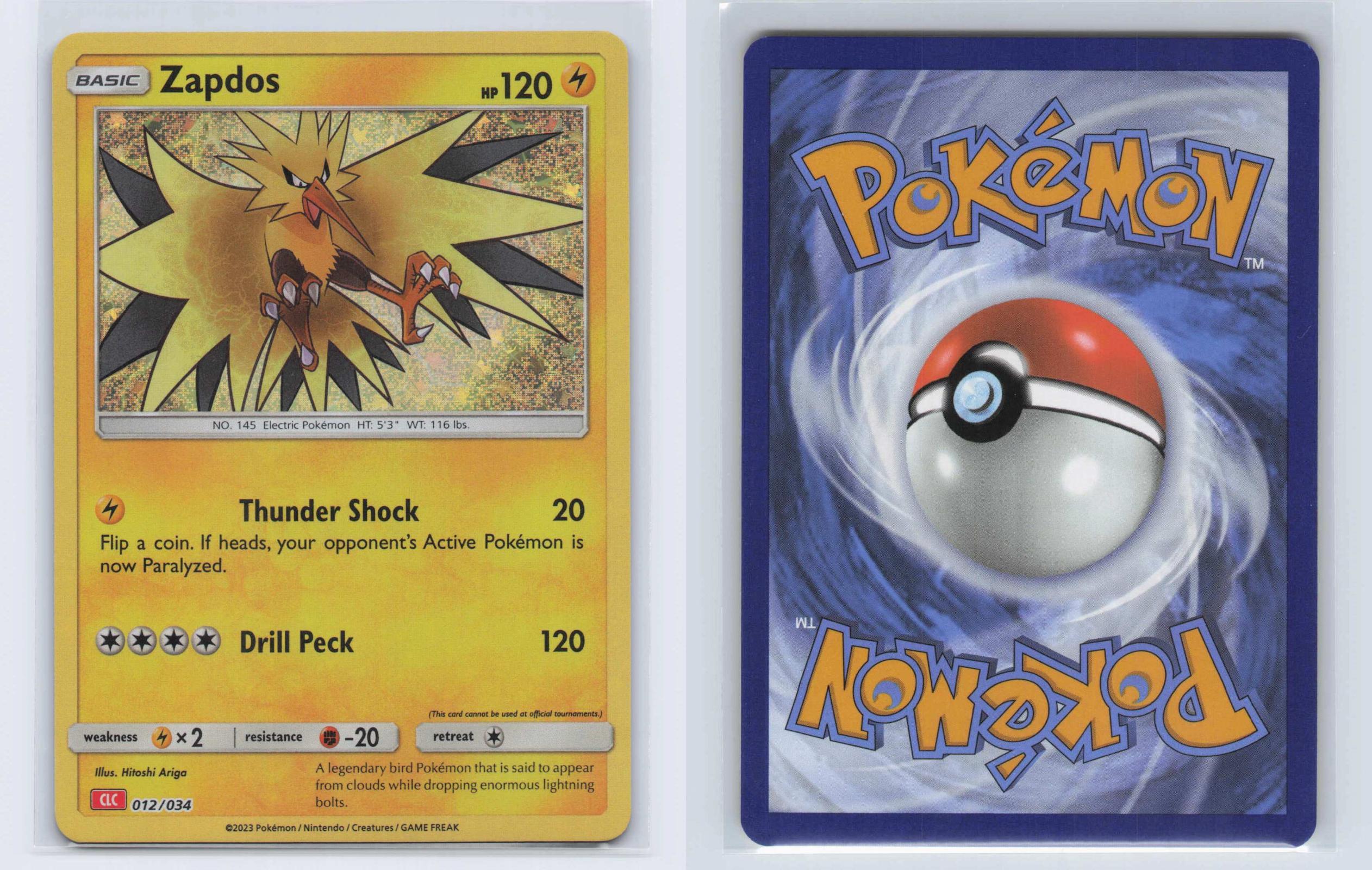(#012/034) Zapdos - Holo [Trading Card Game Classic]