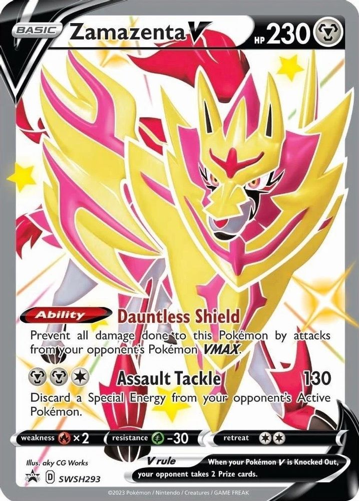 (#SWSH293) Zamazenta V (Shiny) - Holo [Sword & Shield Promo]