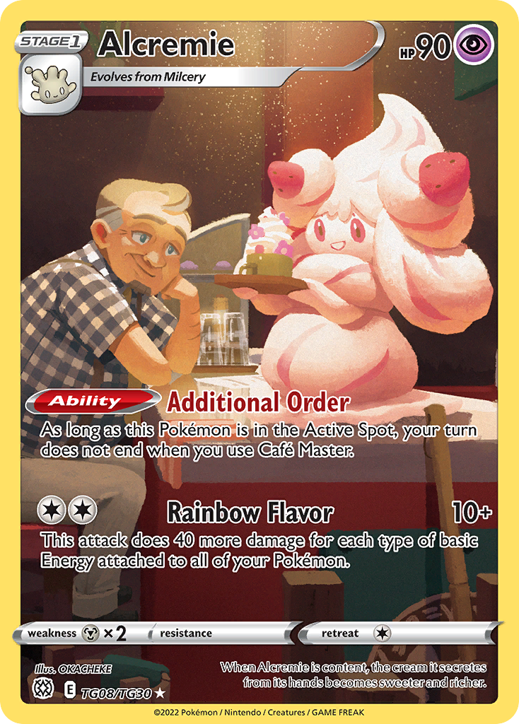 (#TG08/TG30) Alcremie - Holo [Brilliant Stars Trainer Gallery]