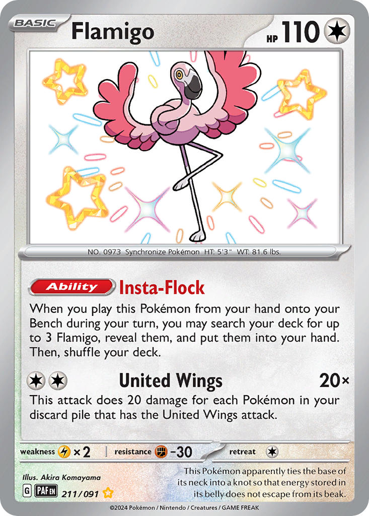 (#211/091) Flamigo - Holo [Paldean Fates]