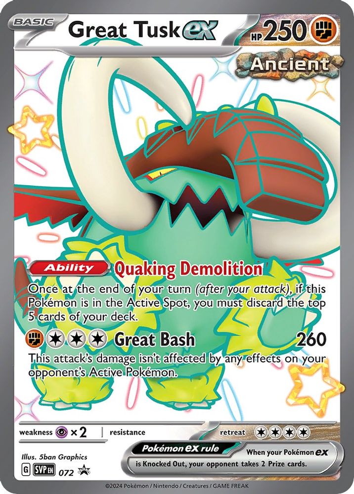(#072) Great Tusk ex - Holo [Scarlet & Violet Promo]