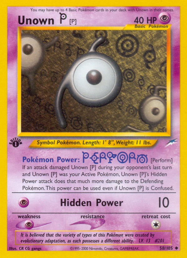 (#58/105) Unown [P] - Unlimited [Neo Destiny]