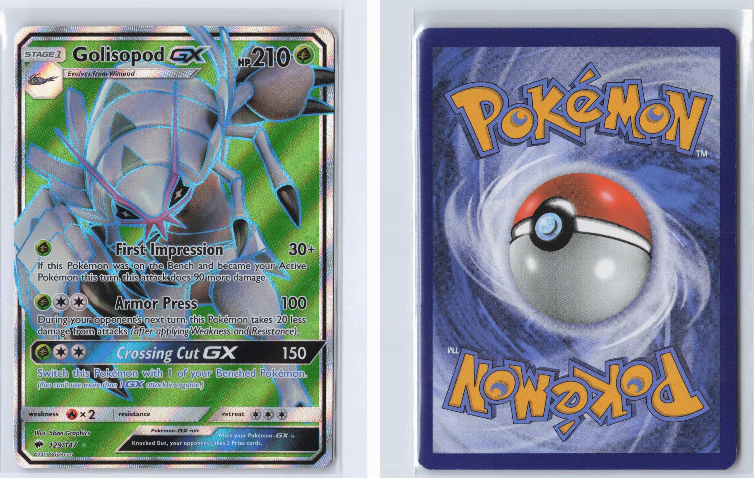 (#129/147) Golisopod GX - Holo [Burning Shadows]