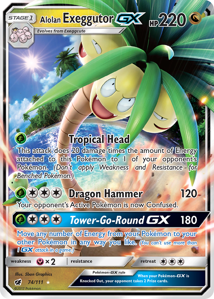 (#74/111) Alolan Exeggutor GX - Holo [Crimson Invasion]