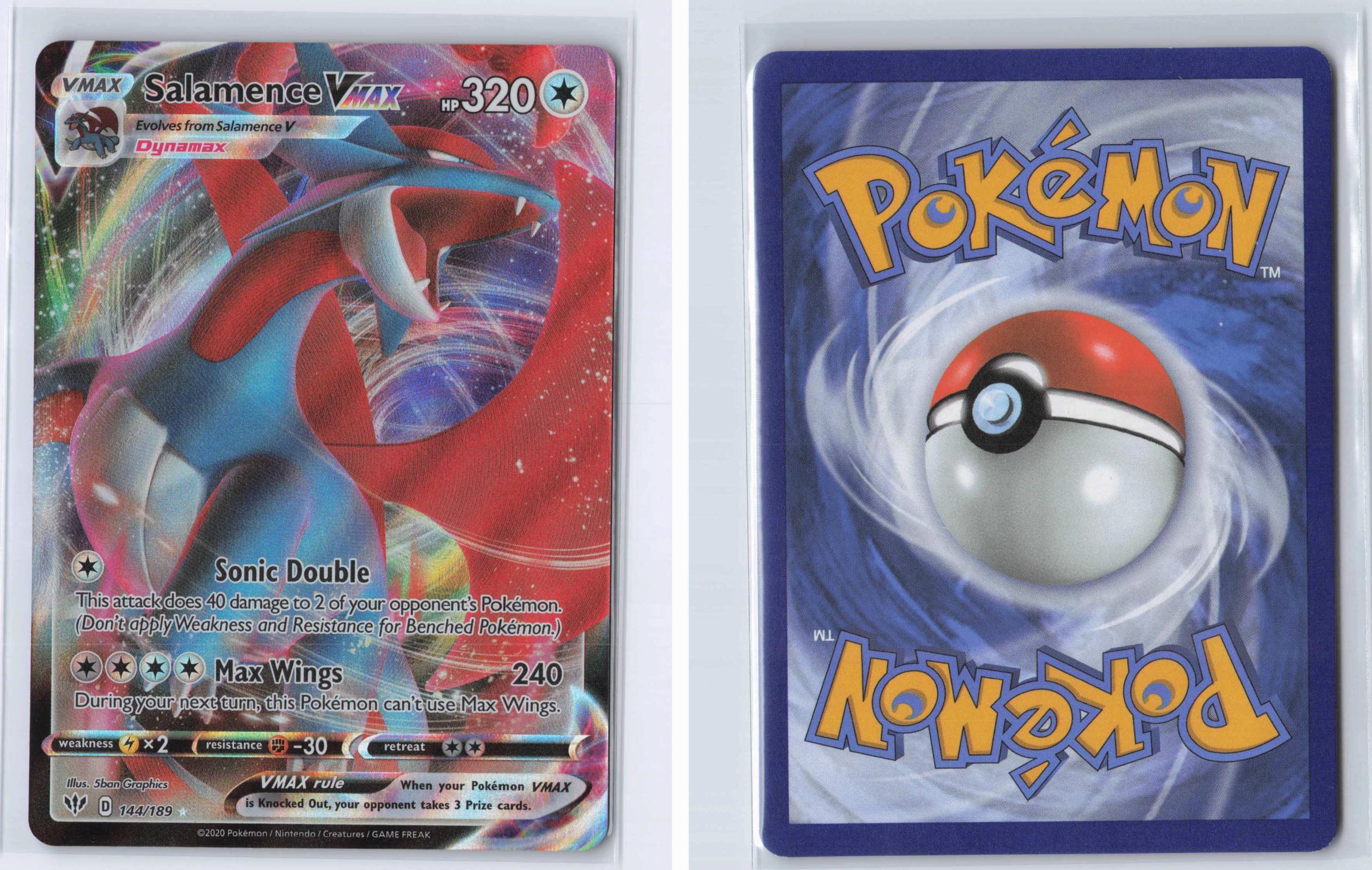 (#144/189) Salamence VMAX - Holo [Darkness Ablaze]