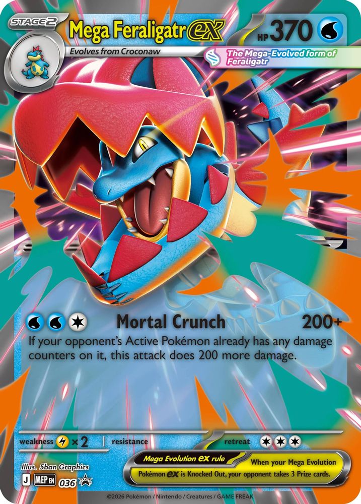 (#036) Mega Feraligatr ex - Holo [ME: Mega Evolution Promo]
