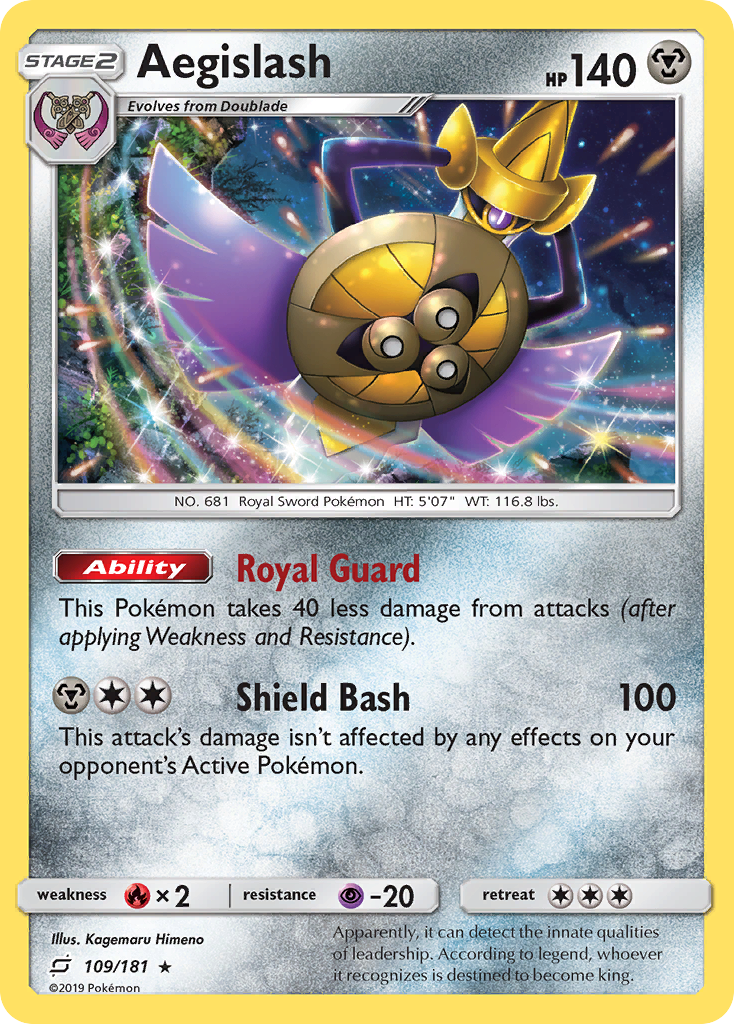 (#109/181) Aegislash - Holo [Team Up]