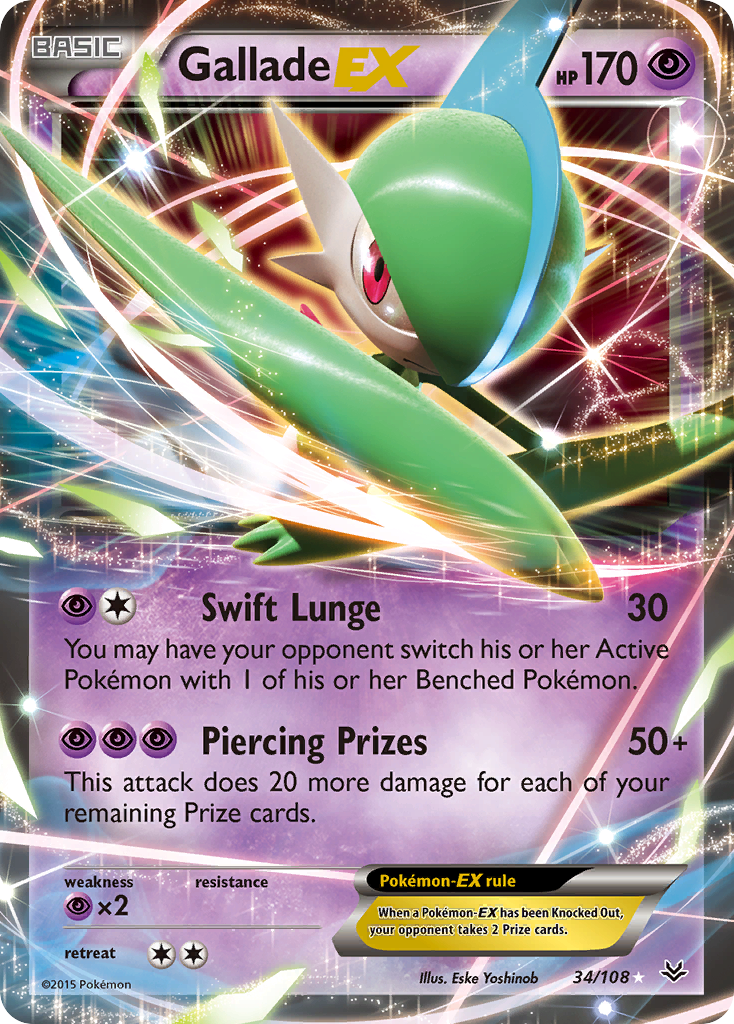 (#34/108) Gallade EX - Holo [Roaring Skies]