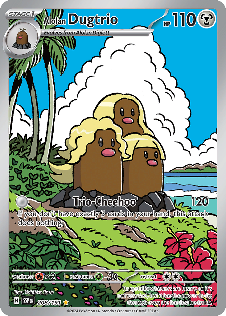 (#208/191) Alolan Dugtrio - Holo [Surging Sparks]