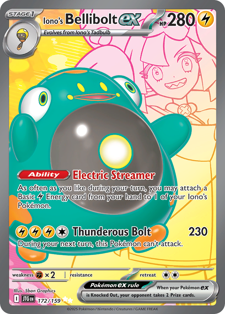 (#172/159) Iono's Bellibolt ex - Holo [Journey Together]
