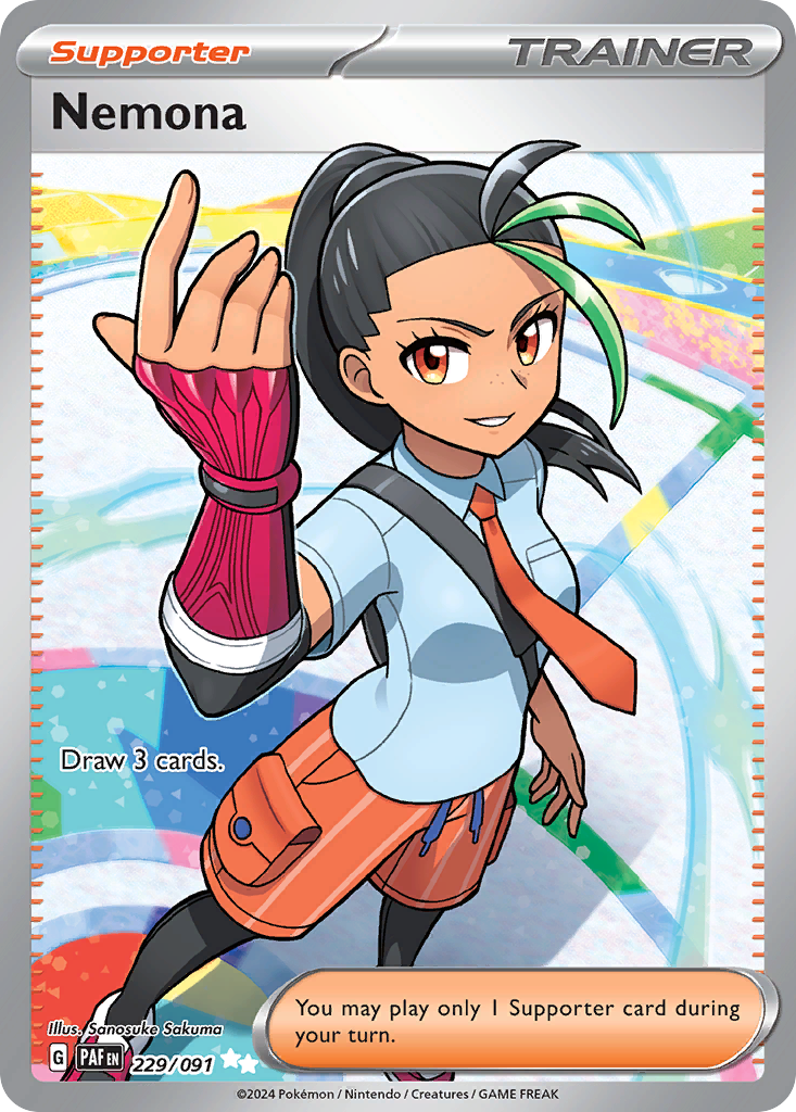 (#229/091) Nemona - Holo [Paldean Fates]