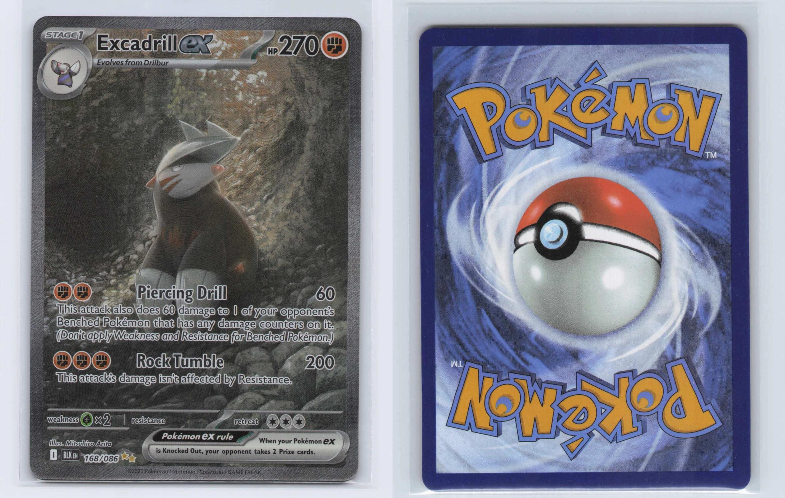 (#168/086) Excadrill ex - Holo [Black Bolt]
