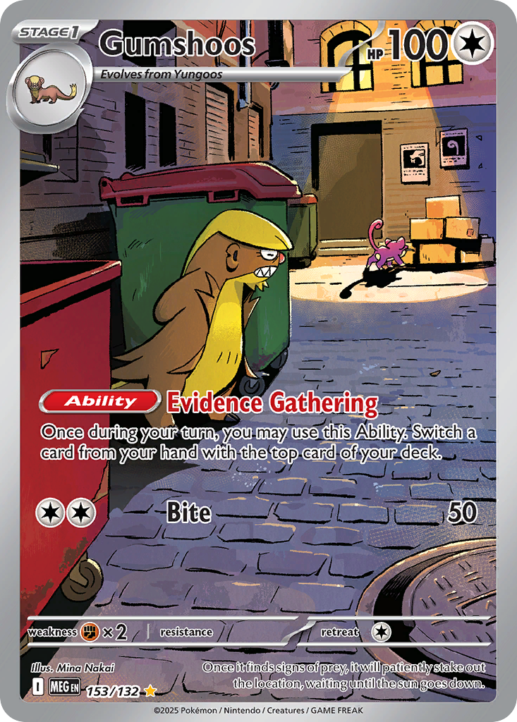 (#153/132) Gumshoos - Holo [Mega Evolution]