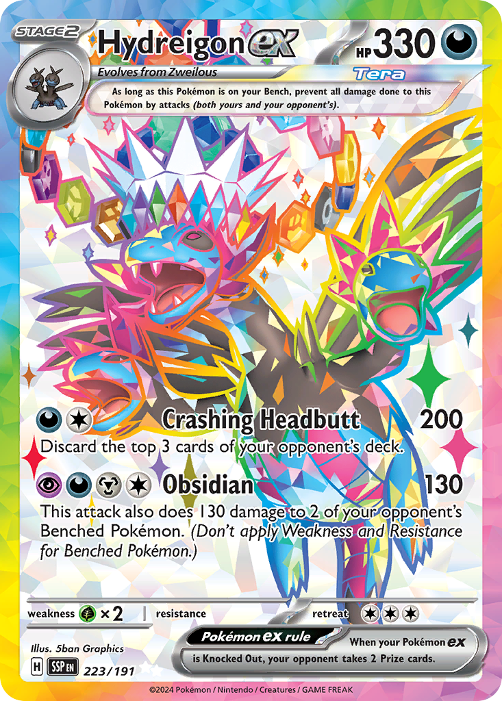 (#223/191) Hydreigon ex - Holo [Surging Sparks]