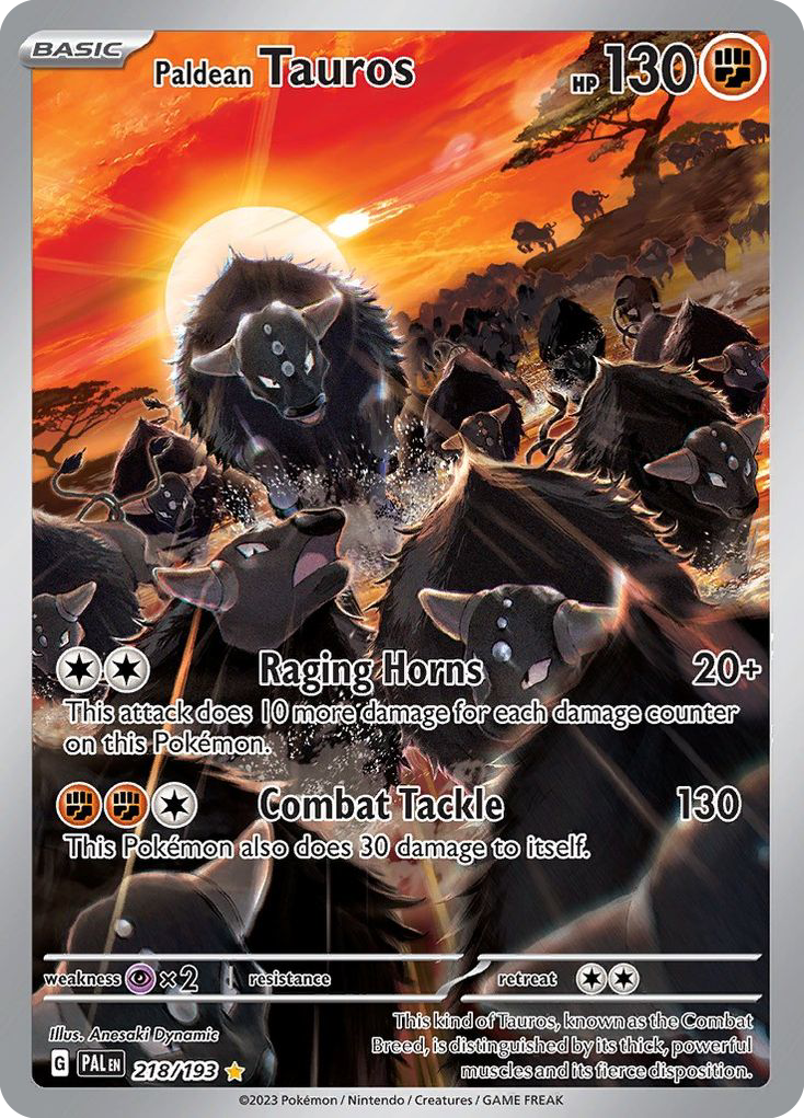 (#218/193) Paldean Tauros - Holo [Paldea Evolved]
