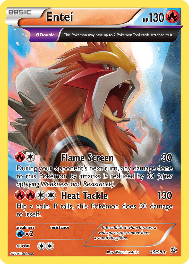 (#15/98) Entei - Holo [Ancient Origins]