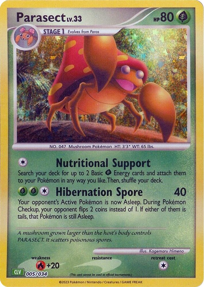 (#005/034) Parasect - Holo [Trading Card Game Classic]