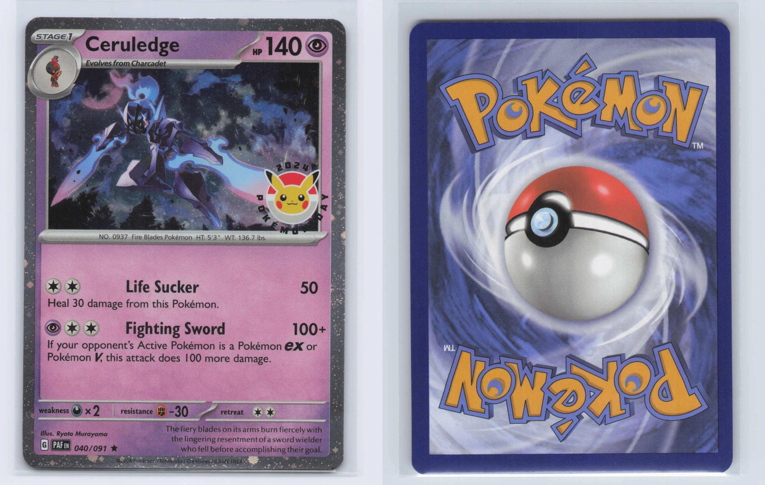 (#040/091) Ceruledge (Pokemon Day 2024) (Cosmos Holo) - Normal [Miscellaneous Cards & Products]