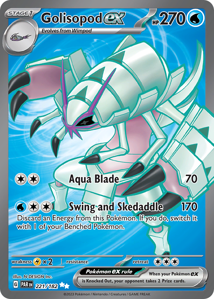 (#221/182) Golisopod ex - Holo [Paradox Rift]