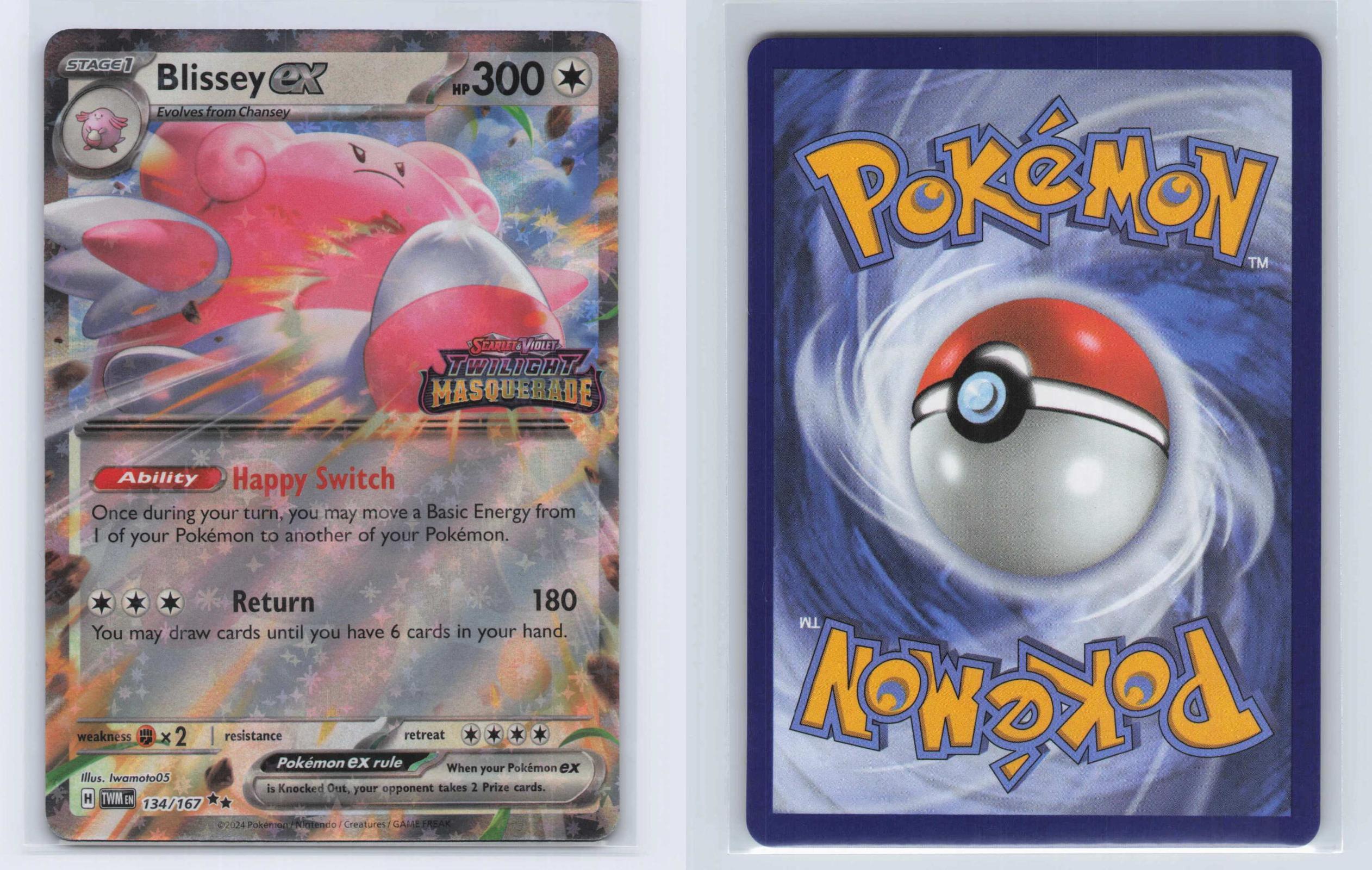 (#134/167) Blissey ex (Twilight Masquerade Stamped) - Holo [Miscellaneous Cards & Products]