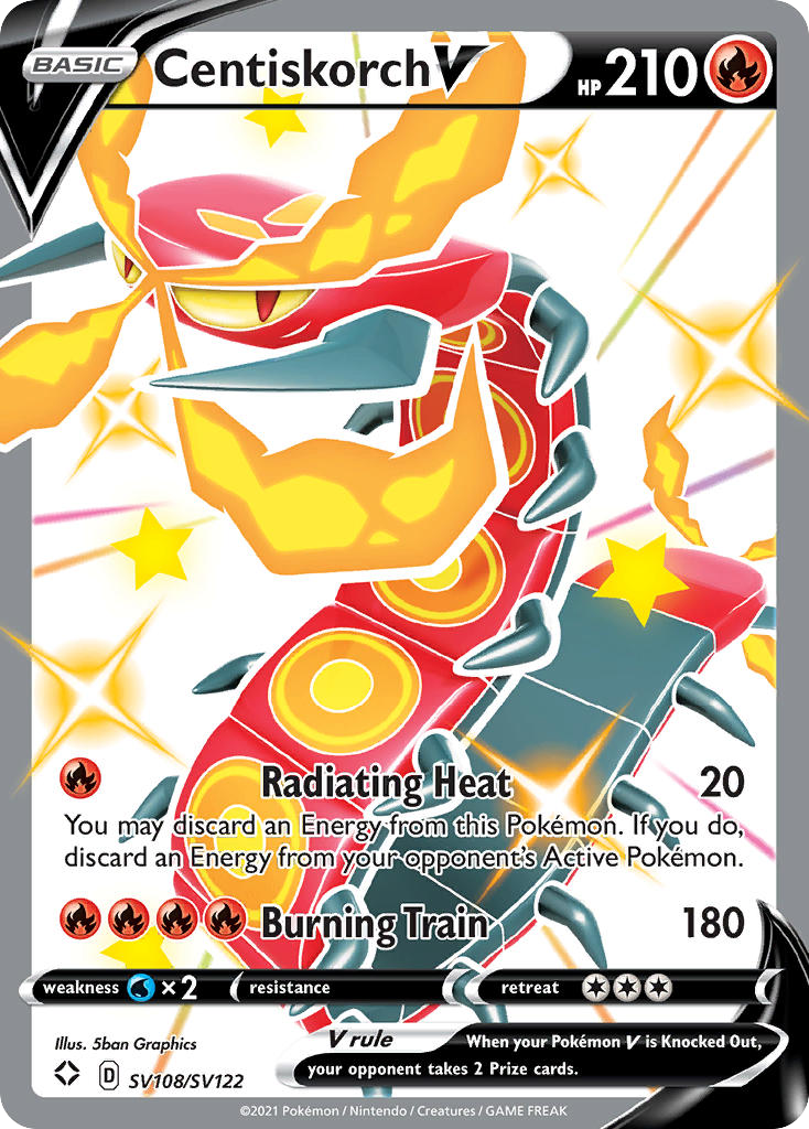 (#SV108/SV122) Centiskorch V - Holo [Shining Fates Shiny Vault]