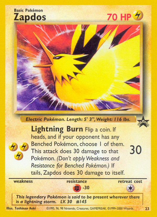 (#23) Zapdos - Normal [Wizards Black Star Promos]