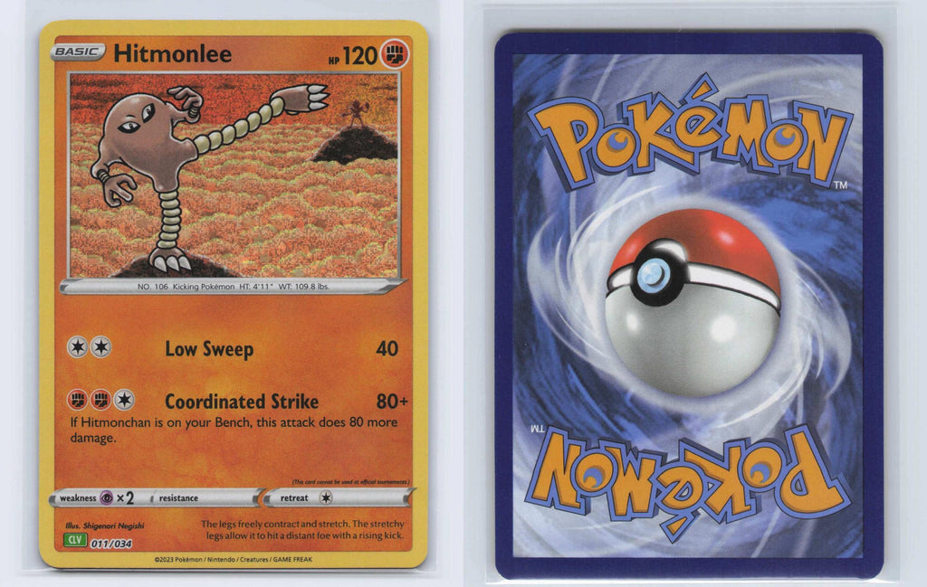(#011/034) Hitmonlee - Holo [Trading Card Game Classic]