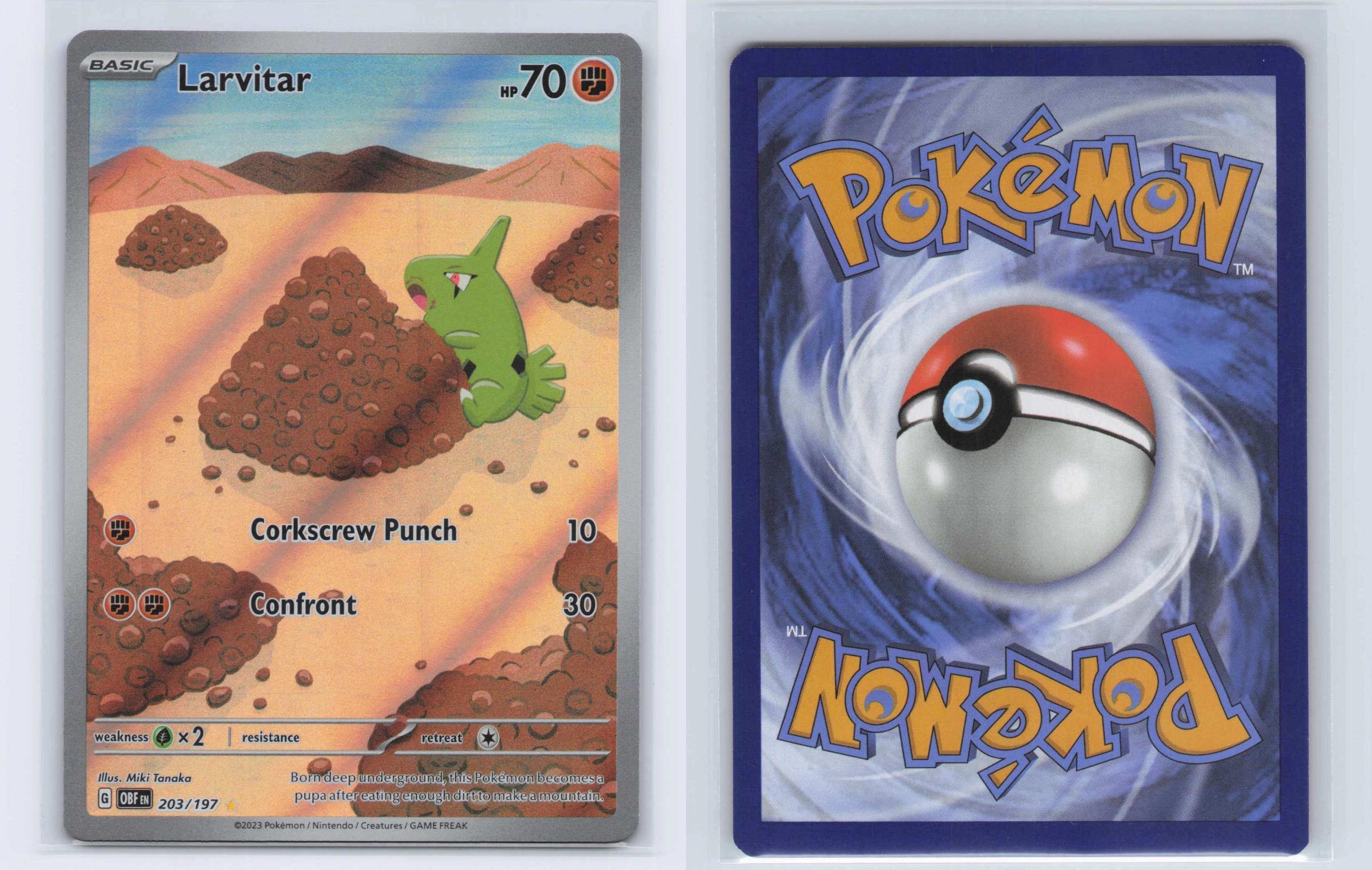 (#203/197) Larvitar - Holo [Obsidian Flames]