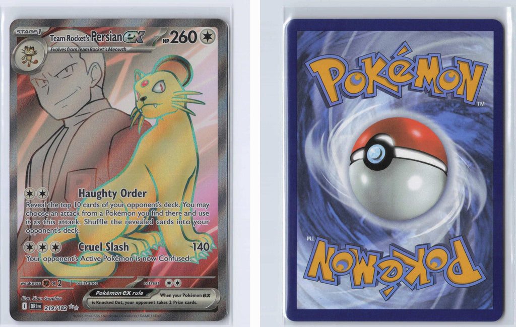 (#219/182) Team Rocket's Persian ex - Holo [Destined Rivals]