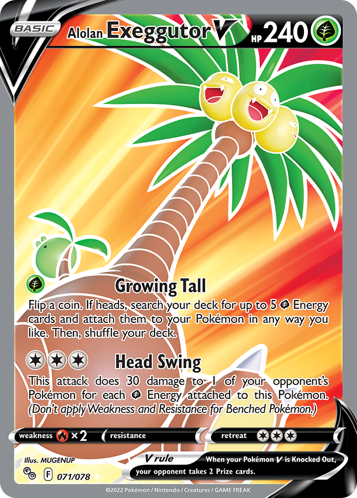 (#071/078) Alolan Exeggutor V - Holo [Pokemon GO]