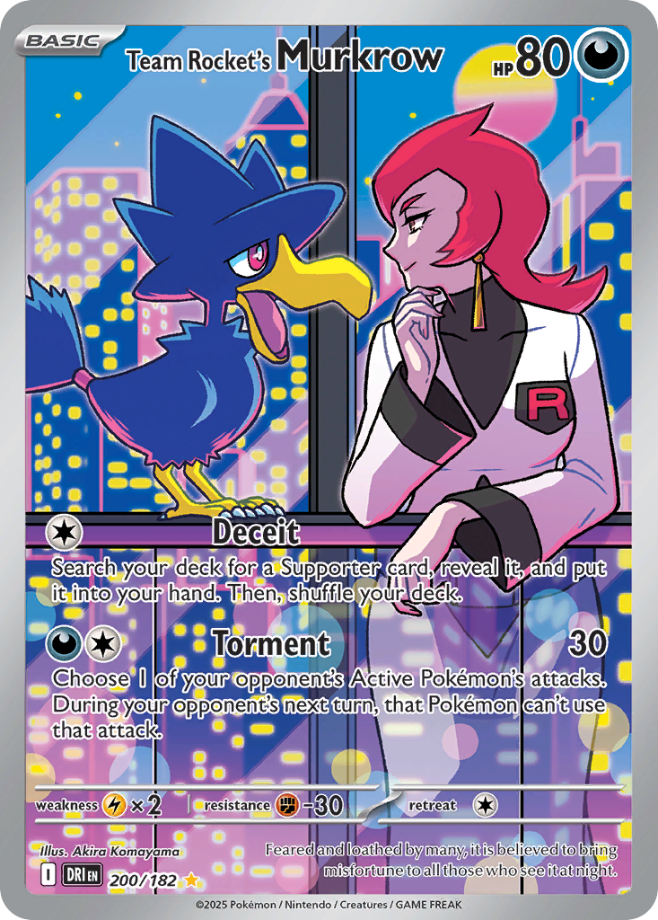 (#200/182) Team Rocket's Murkrow - Holo [Destined Rivals]