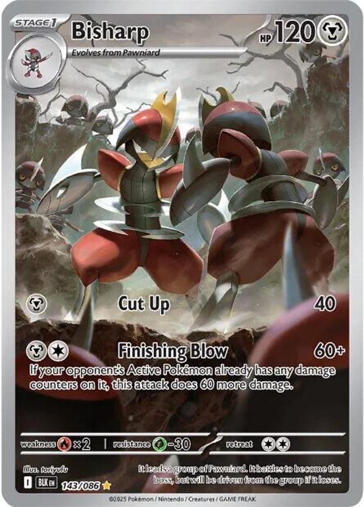(#143/086) Bisharp - Holo [Black Bolt]