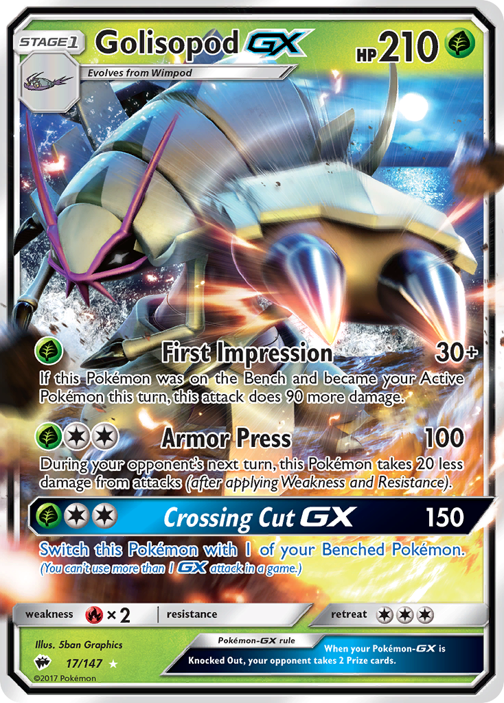 (#17/147) Golisopod GX - Holo [Burning Shadows]
